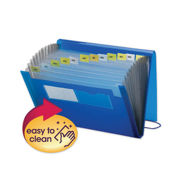 Smead® Expanding File With Color Tab Inserts, 12 Sections, Letter Size, Blue freeshipping - TVN Wholesale
